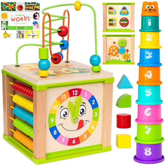 Wooden Activity Cube